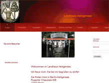 Tablet Screenshot of landhaus-heiligensee.com